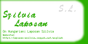 szilvia laposan business card